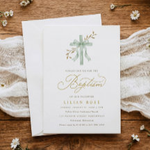 Elegante kruis salieboog waterverf gebladerte doop