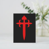 Elegante Kruis van Sint-Jacob Briefkaart (Staand voorkant)