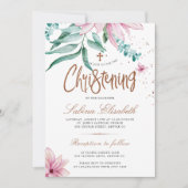 Elegante kruis-watercolor bloemendoop kaart (Voorkant)