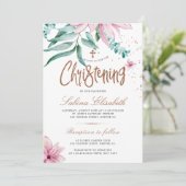 Elegante kruis-watercolor bloemendoop kaart (Staand voorkant)