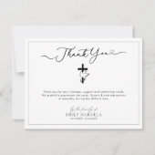 Elegante kruisbegrafenis bedankkaart (Voorkant)