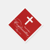 Elegante kruisbevestiging gepersonaliseerd servet (Hoek)