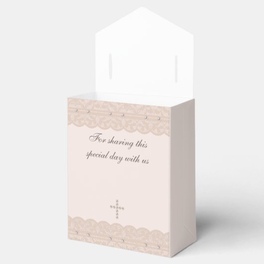 Elegante kruisdoop Christelijke doop Bedankdoosjes (Geopend)