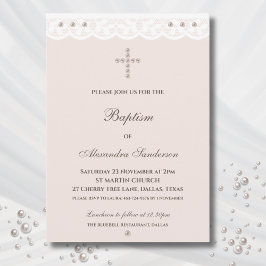Elegante kruisdoop Christelijke doop Kaart
