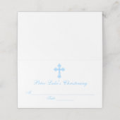 Elegante Kruisdoop Custom Place Card Plaatskaartje (Buitenkant ongevouwen)