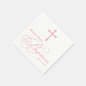 Elegante Kruisdoop Gepersonaliseerd servet (Hoek)