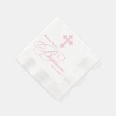 Elegante Kruisdoop Gepersonaliseerd servet (Hoek)
