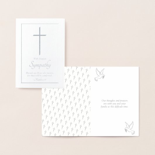 Elegante kruissympathie folie kaarten (Display)