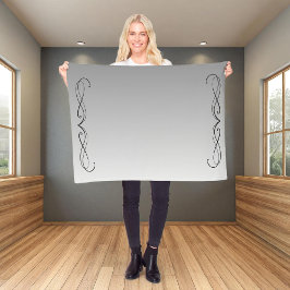 Elegante krul minimalistische moderne grijze gradi fleece deken