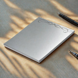 Elegante Krul Minimalistische Moderne Grijze Gradi Notitieblok