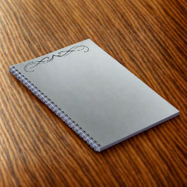 Elegante krul minimalistische moderne grijze gradi notitieboek