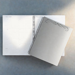 Elegante krul minimalistische moderne grijze gradi planner