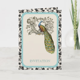elegante krullen Vintage lelie bloem pauw bruiloft