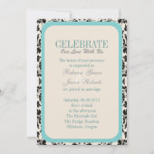 Elegante krullen Vintage lelie bloem pauwenbruilof Kaart (Voorkant)