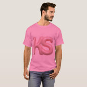 Elegante ks monogram alfabet t-shirt (Voorkant volledig)