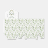 Elegante kuif w / Sage Groene Boog | Bruiloft Bedankdoosjes (Uitgevouwen)