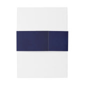 Elegante Kuifstempel Navy Erfgoed Bruiloft Uitnodigingen Wikkel (Achterkant Voorbeeld)