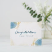 Elegante kunst gefeliciteerd met je prestatie briefkaart (Staand voorkant)