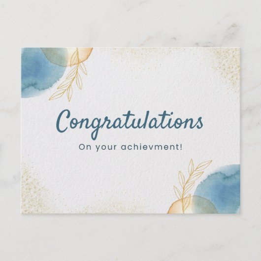 Elegante kunst gefeliciteerd met je prestatie briefkaart (Voorkant)