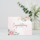 Elegante kunst gefeliciteerd met je prestatie briefkaart (Staand voorkant)