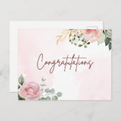 Elegante kunst gefeliciteerd met je prestatie briefkaart (Voorkant / Achterkant)