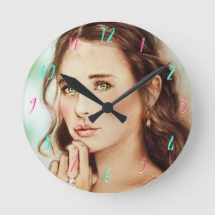  elegante ,  kunst ronde klok