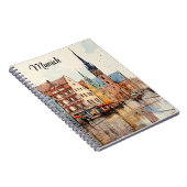 Elegante kunst van de iconische stad van Duitsland Notitieboek (Rechterzijde)