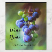 Elegante kunst wijn etiket (Enkel label)