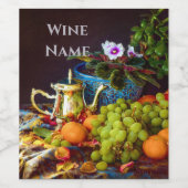 Elegante kunst wijn etiket (Enkel label)