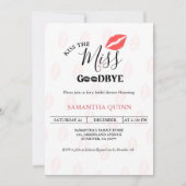 Elegante kus Miss Goodbye Red Lips Vrijgezellenfee Kaart (Voorkant)