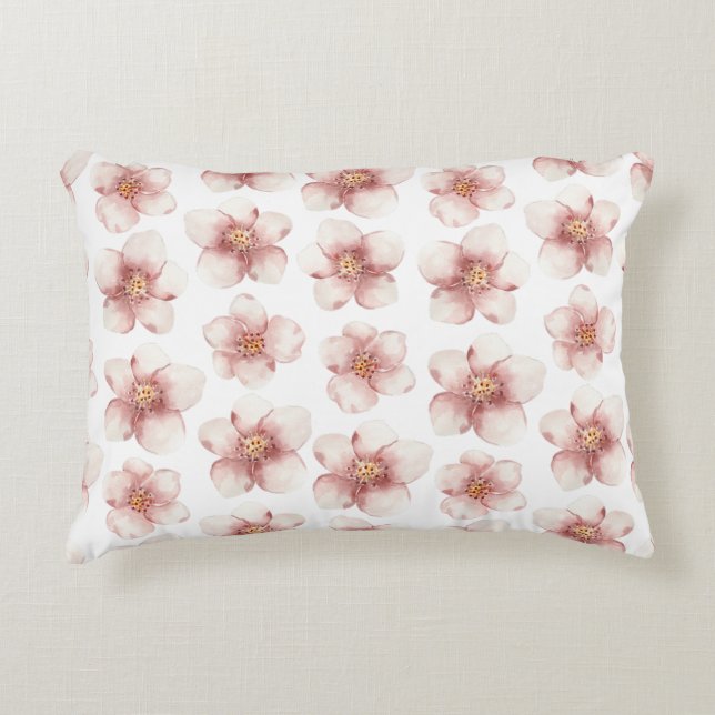 Elegante kussens met bloemmotief (Voorkant)