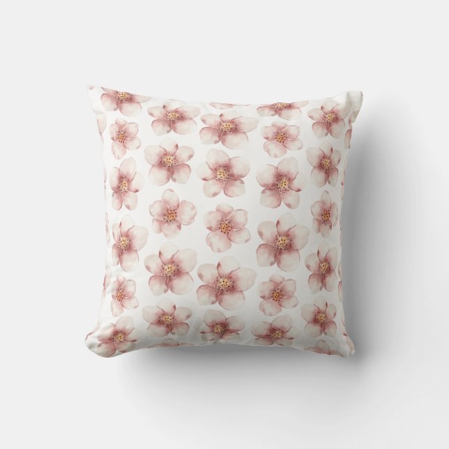 Elegante kussens met bloemmotief (Voorkant)