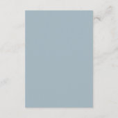 Elegante Kust Blauwe Script QR Bruiloft RSVP Kaartje (Achterkant)