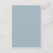 Elegante Kust Blauwe Script Trouwkaart Informatiekaartje (Achterkant)