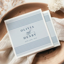 Elegante kust Blauwe Streep Trouwbord