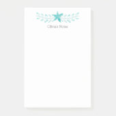 Elegante Kust Blauwgroen Waterverf Zeester Post-it® Notes (Voorkant)
