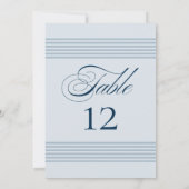 Elegante kust Blue Stripe Tafelnummer (Achterkant)