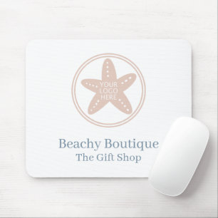 Elegante Kust Boutique Beach Business Logo Wit Muismat