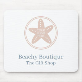Elegante Kust Boutique Beach Business Logo Wit Muismat