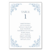 Elegante Kust Chic Blauw en Wit  Grens Kaart (Voorkant)