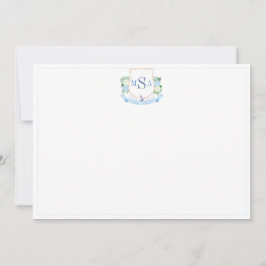Elegante Kust Drie Letter Monogram briefpapier Bedankkaart