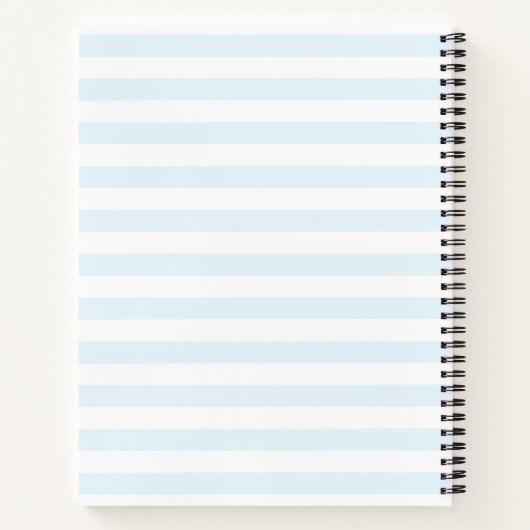 Elegante Kust Monogram Trouwplanning Notitieboek (Achterkant)