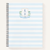 Elegante Kust Monogram Trouwplanning Notitieboek (Voorkant)