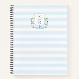 Elegante Kust Monogram Trouwplanning Notitieboek