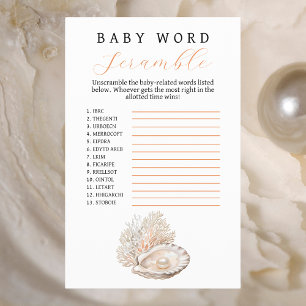Elegante Kust Parel Baby Woord Doorelkaar Flyer