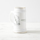 Elegante Kust Stein Mok (Voorkant links)