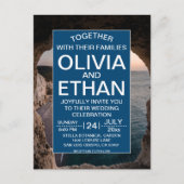 Elegante kust zomer strand bruiloft briefkaart (Voorkant)