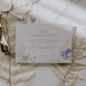 Elegante Kustbruiloft Dusty Blue Informatiekaartje