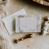 Elegante Kustbruiloft RSVP Kaart