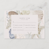 Elegante Kustbruiloft RSVP Kaart (Voorkant)